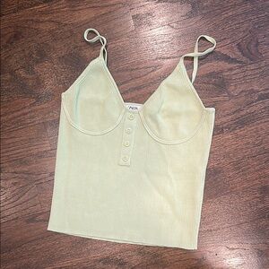 Zara Green Fitted Camisole Bustier Top